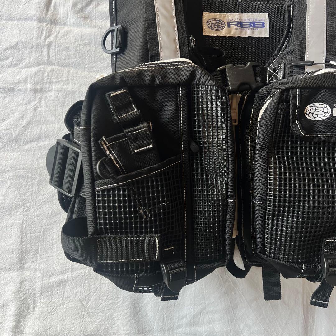 【美品】RBB タイドゲームベスト ジャケット　ブラック ホワイト