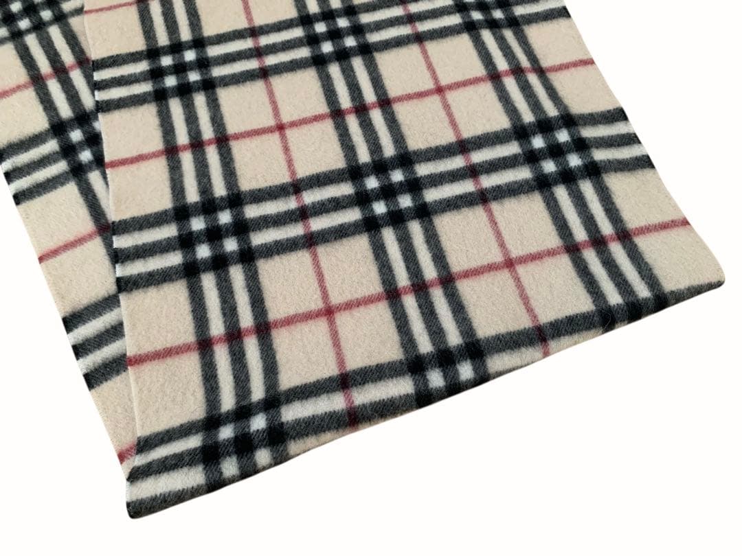 美品 バーバリーロンドン カシミヤ100% ノバチェック マフラー ベージュ