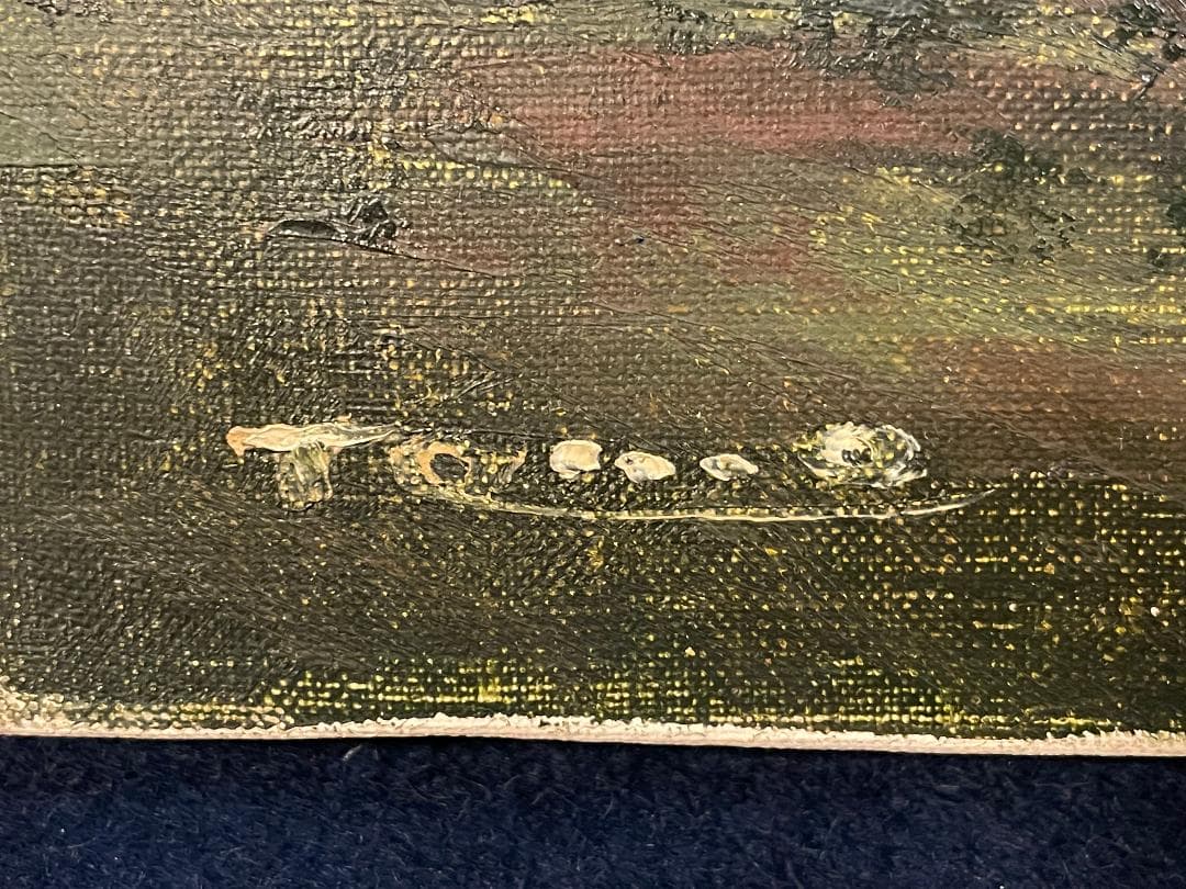 キ*ゴ様 「真作」林朝路「道」風景画　油彩画　額装　サイン有り　P8号