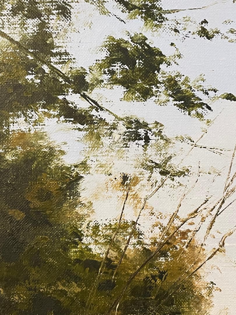 キ*ゴ様 「真作」林朝路「道」風景画　油彩画　額装　サイン有り　P8号