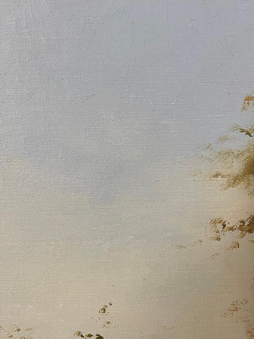 キ*ゴ様 「真作」林朝路「道」風景画　油彩画　額装　サイン有り　P8号