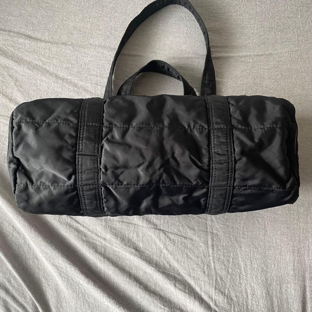 【使用感少】廃盤品 PORTER TANKER ミニボストンバッグ ドラム型 黒