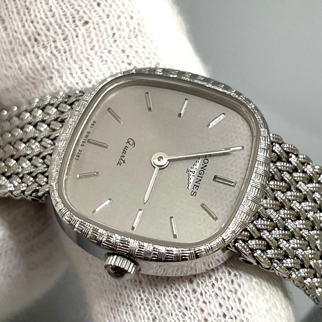 LONGINES ロンジン 美品 スクエア 電池交換済 レディース 時計 961