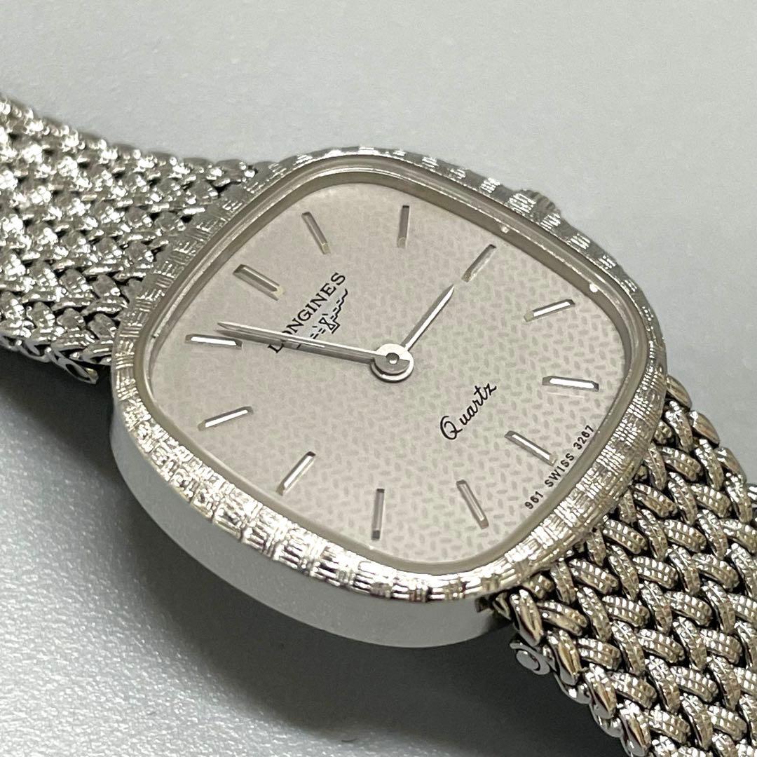 LONGINES ロンジン 美品 スクエア 電池交換済 レディース 時計 961