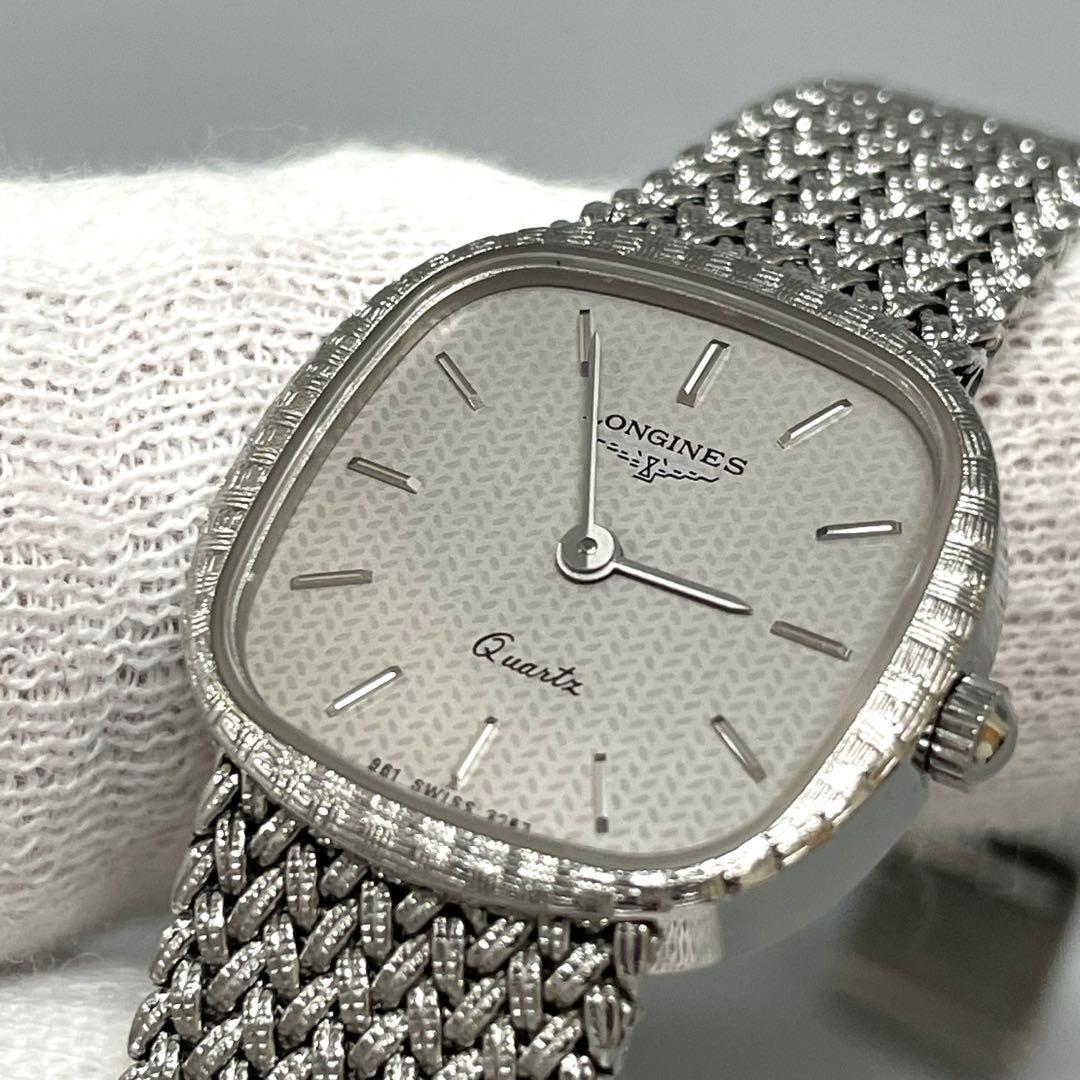 LONGINES ロンジン 美品 スクエア 電池交換済 レディース 時計 961