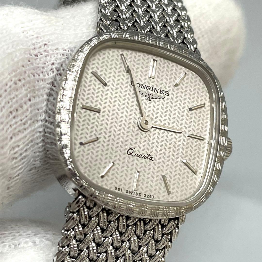 LONGINES ロンジン 美品 スクエア 電池交換済 レディース 時計 961