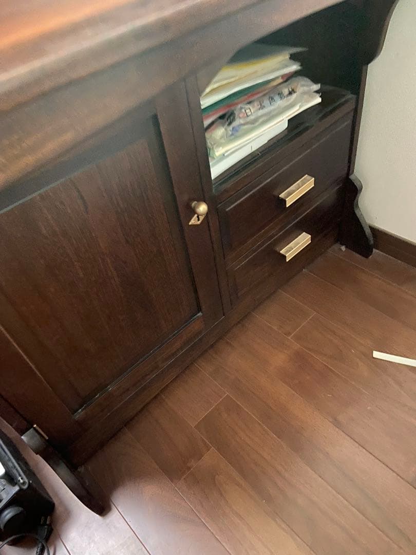 直接引き取り限定　アンティーク　家具　机　アコーディオン　ヴィンテージ