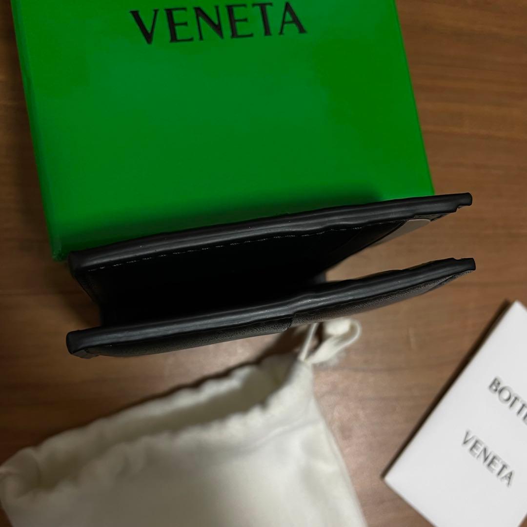 ボッテガヴェネタ カセット 折り財布 二つ折り ブラック　札入れ