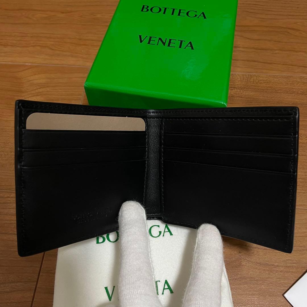 ボッテガヴェネタ カセット 折り財布 二つ折り ブラック　札入れ