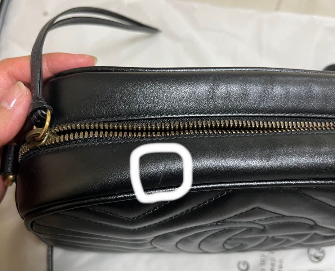 GUCCI マーモント ブラック GGロゴ ショルダーバッグ グッチ