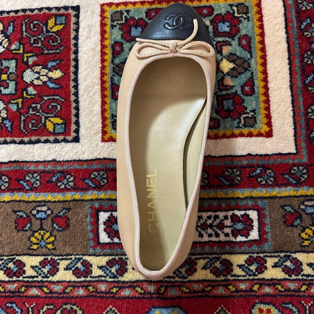 CHANEL バレエフラットシューズ 38C made in Italy