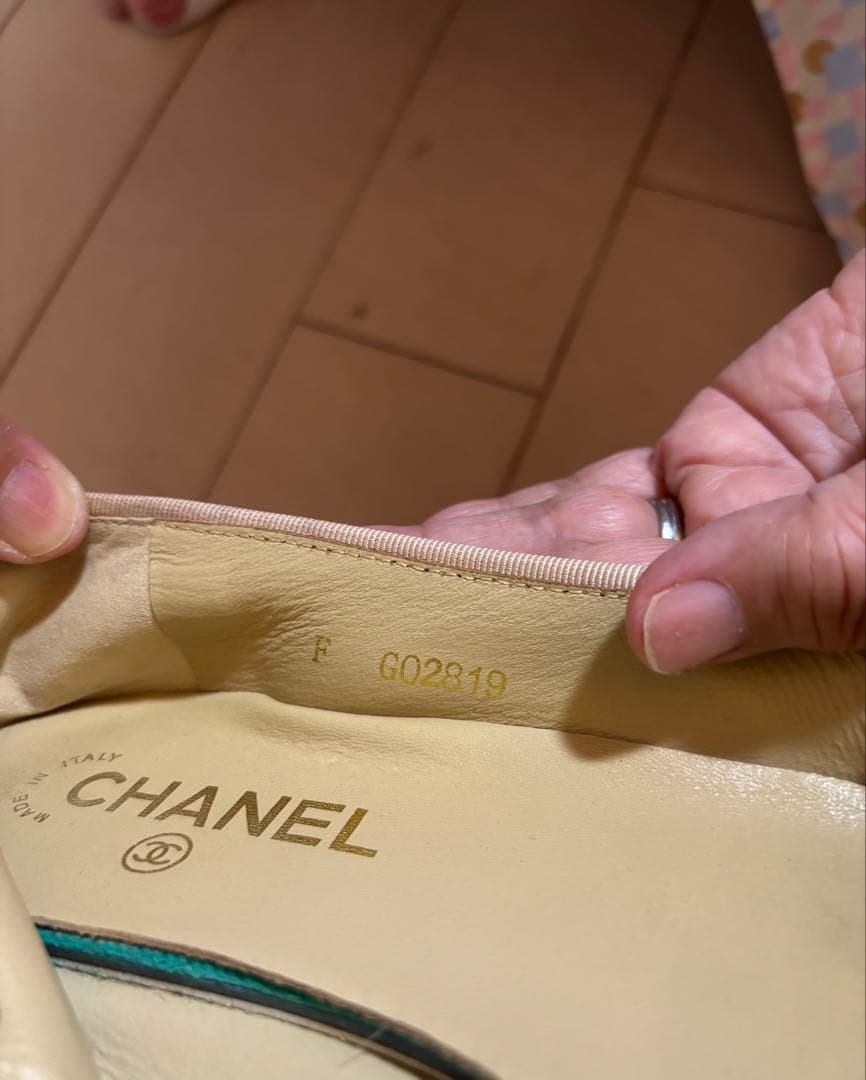 CHANEL バレエフラットシューズ 38C made in Italy