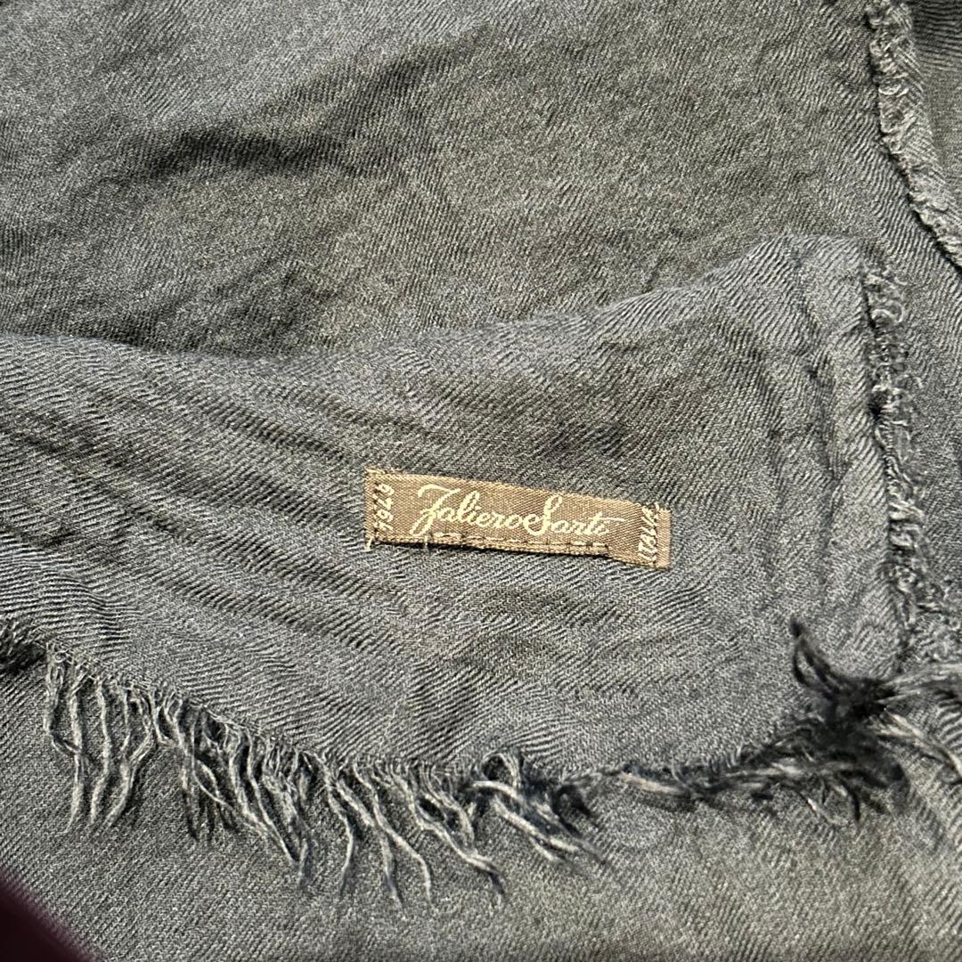 美品　ファリエロ　サルティ　大判ストール　モダール　ネイビー