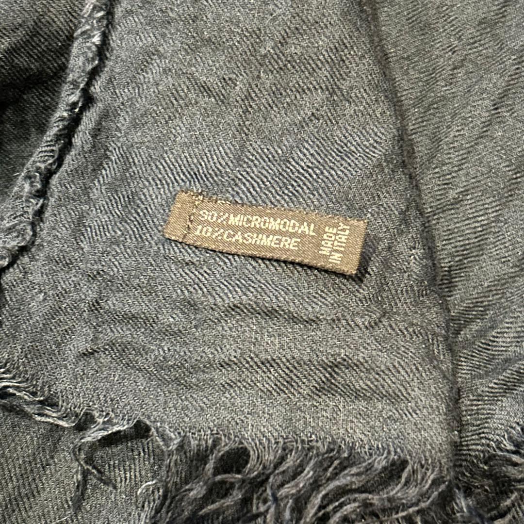 美品　ファリエロ　サルティ　大判ストール　モダール　ネイビー