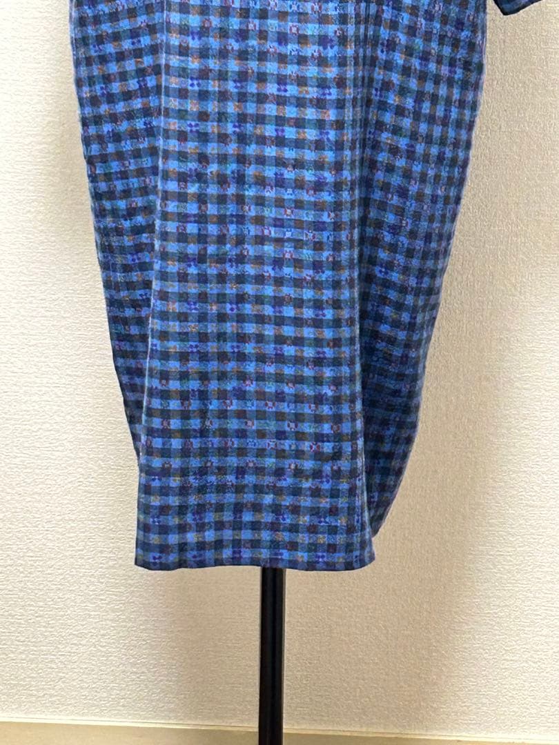 【かおり】クリスチャン・ディオール チェック小花柄 ロングワンピース