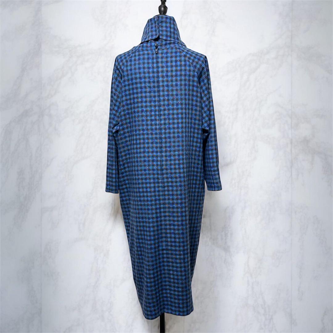 【かおり】クリスチャン・ディオール チェック小花柄 ロングワンピース