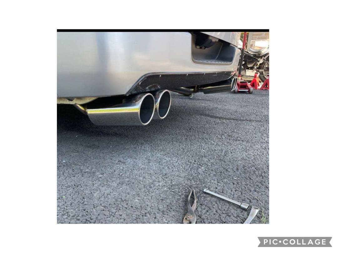 200系ハイエース4型、デュアルエキゾーストマフラー