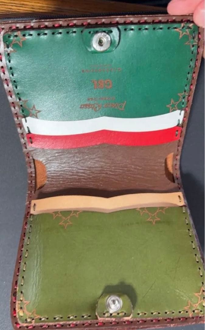 【早い者勝ち！】手縫いレザー長財布 紅の豚