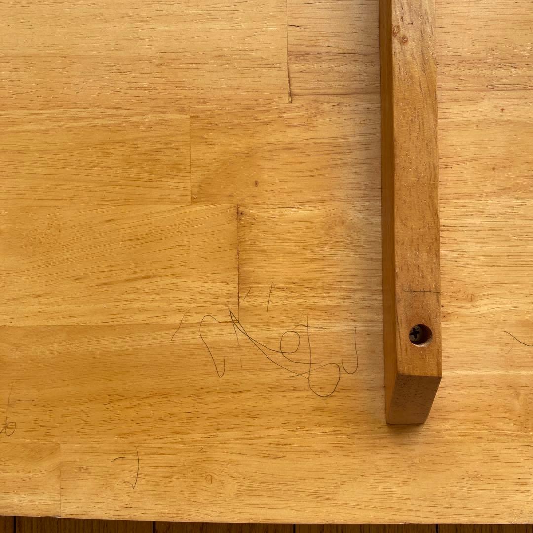 ダイニングテーブル ローテーブル木目柄　折りたたみ幅90×奥行6０×高さ約30