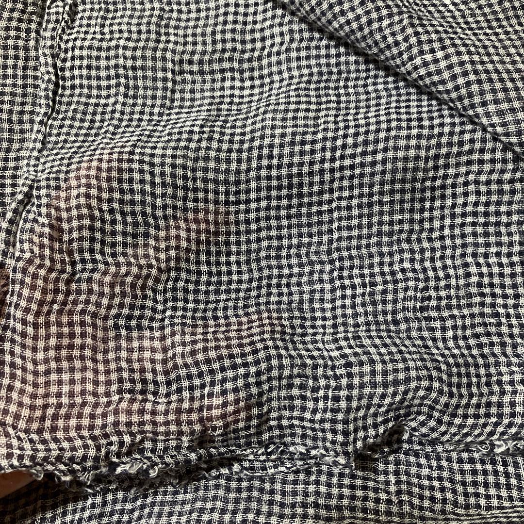 ダニエラグレジス　リネン　チェック　大判　ストール