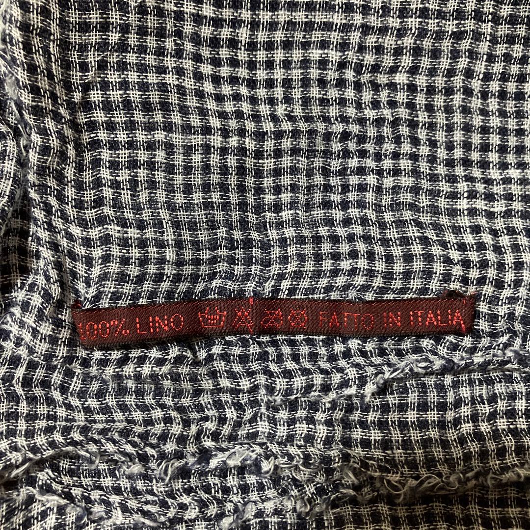 ダニエラグレジス　リネン　チェック　大判　ストール