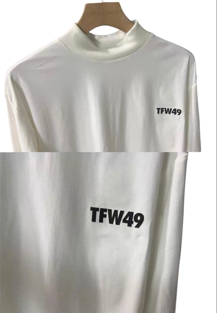 TFW49 長袖モックシャツ　XL ホワイト