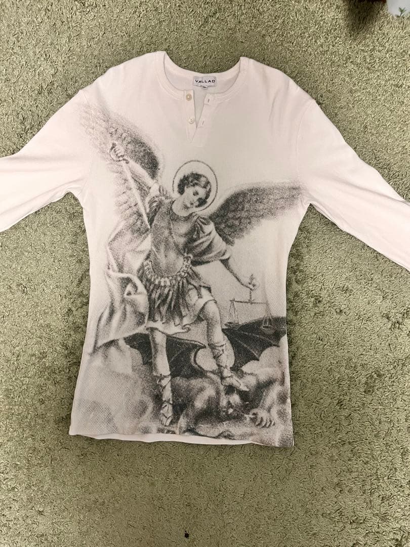 VALLAD V.HENRY NECK L/S ホワイト iO着用 サーマル