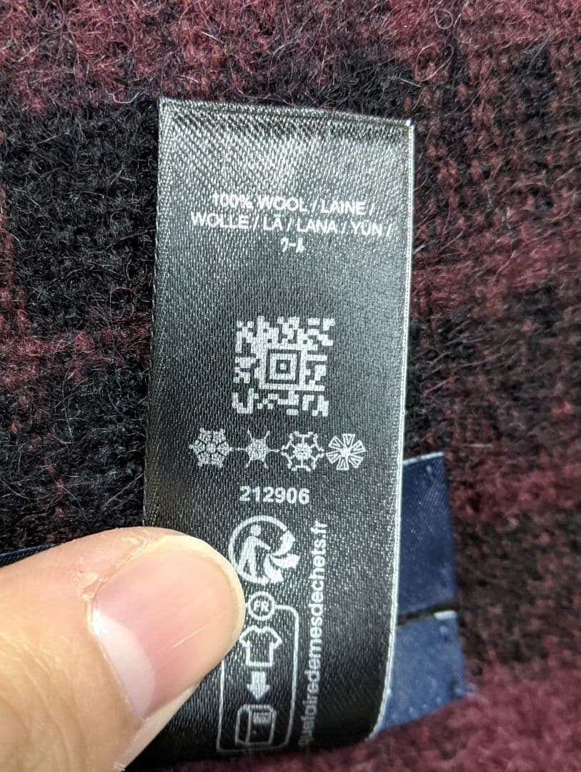 【FRED PERRY】マフラー/スカーフ/チェック/ウール/刺繍/ロゴ/新品