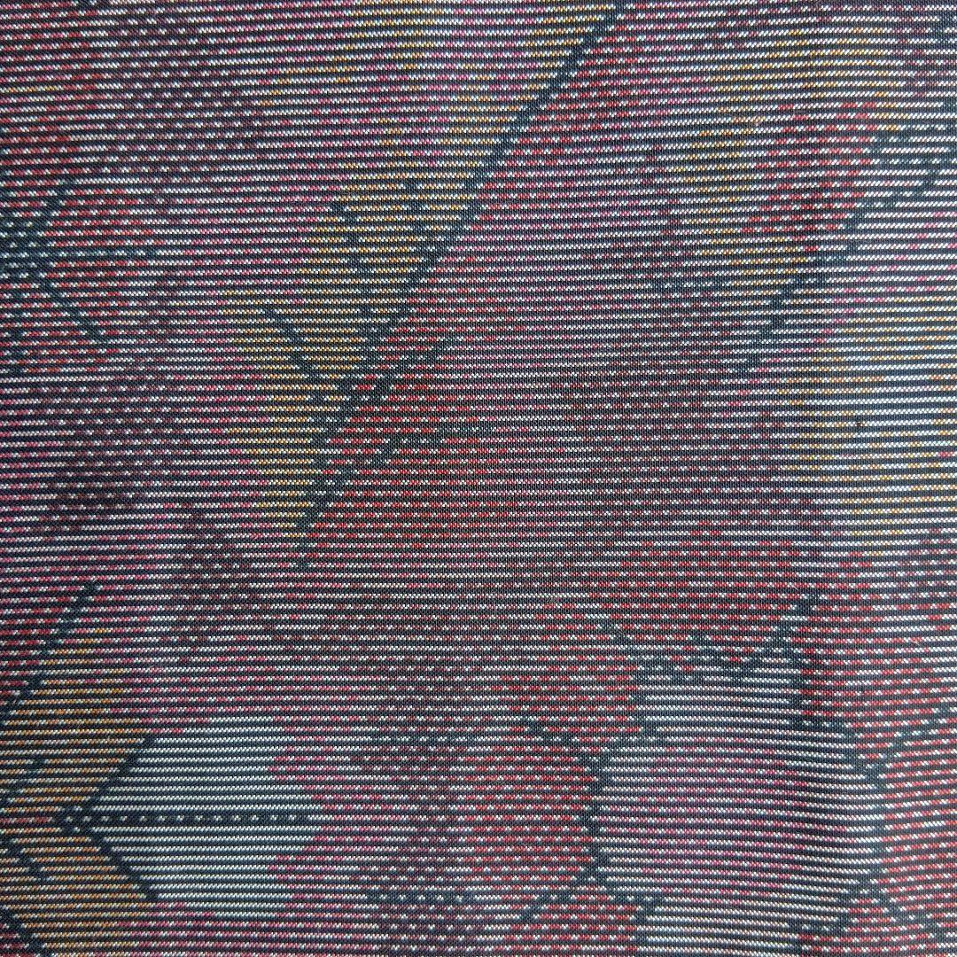 着物リメイク＊本場大島紬　草花柄ワイン＊ノースリーブテント型フレアーワンピース