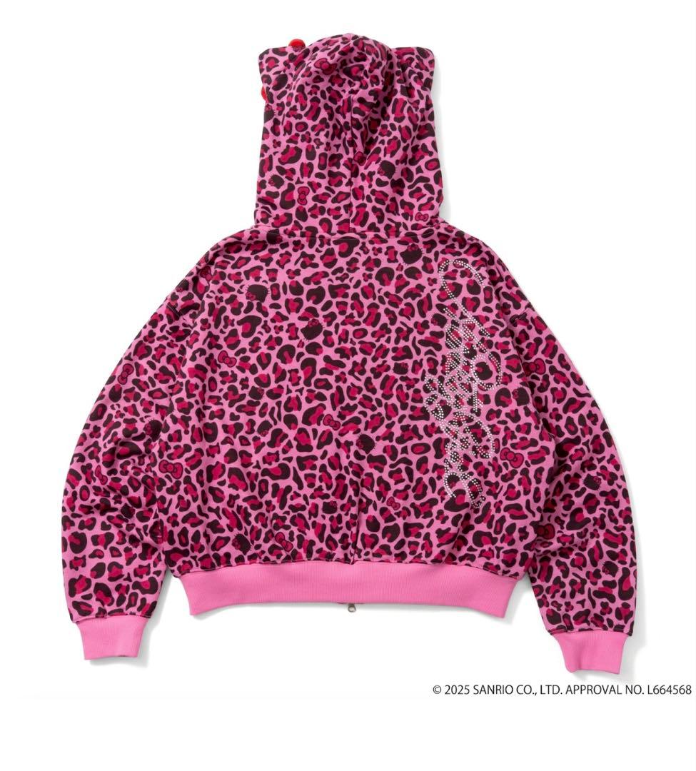 9090girl キティコラボパーカー　レオパード柄