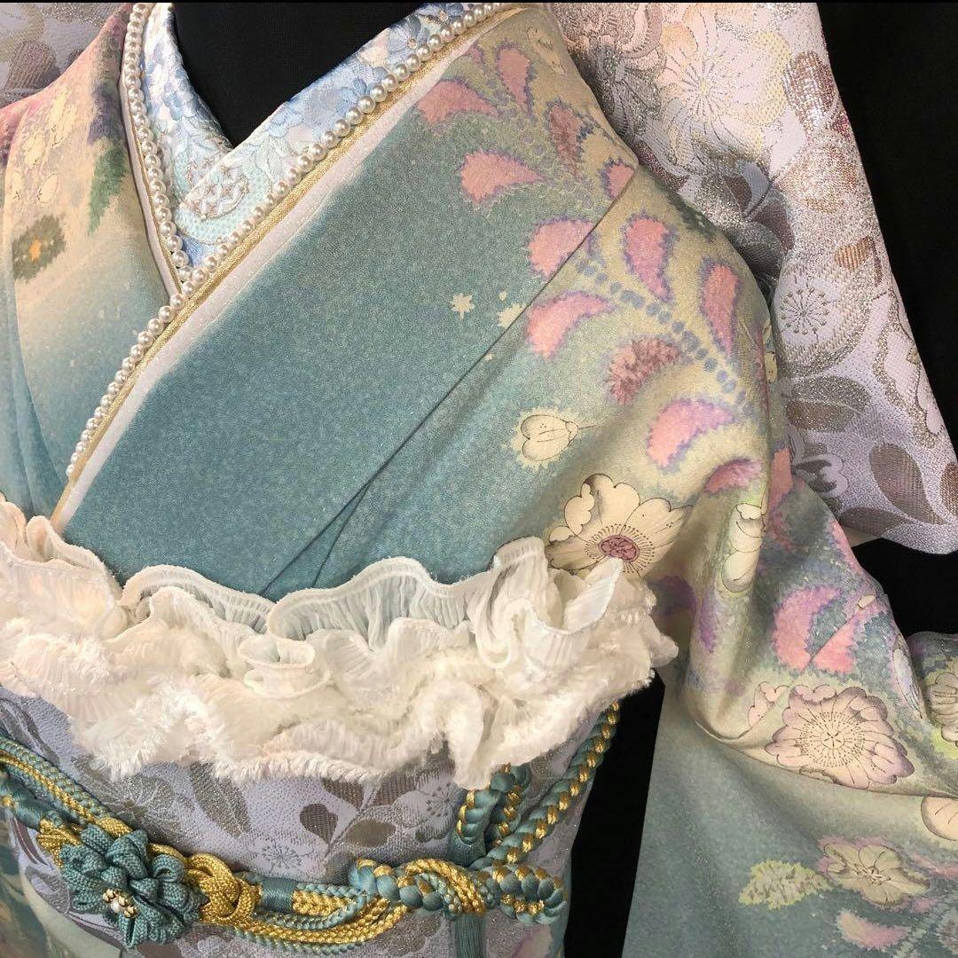 辻ヶ花振袖 1式セット 草履バッグ付き