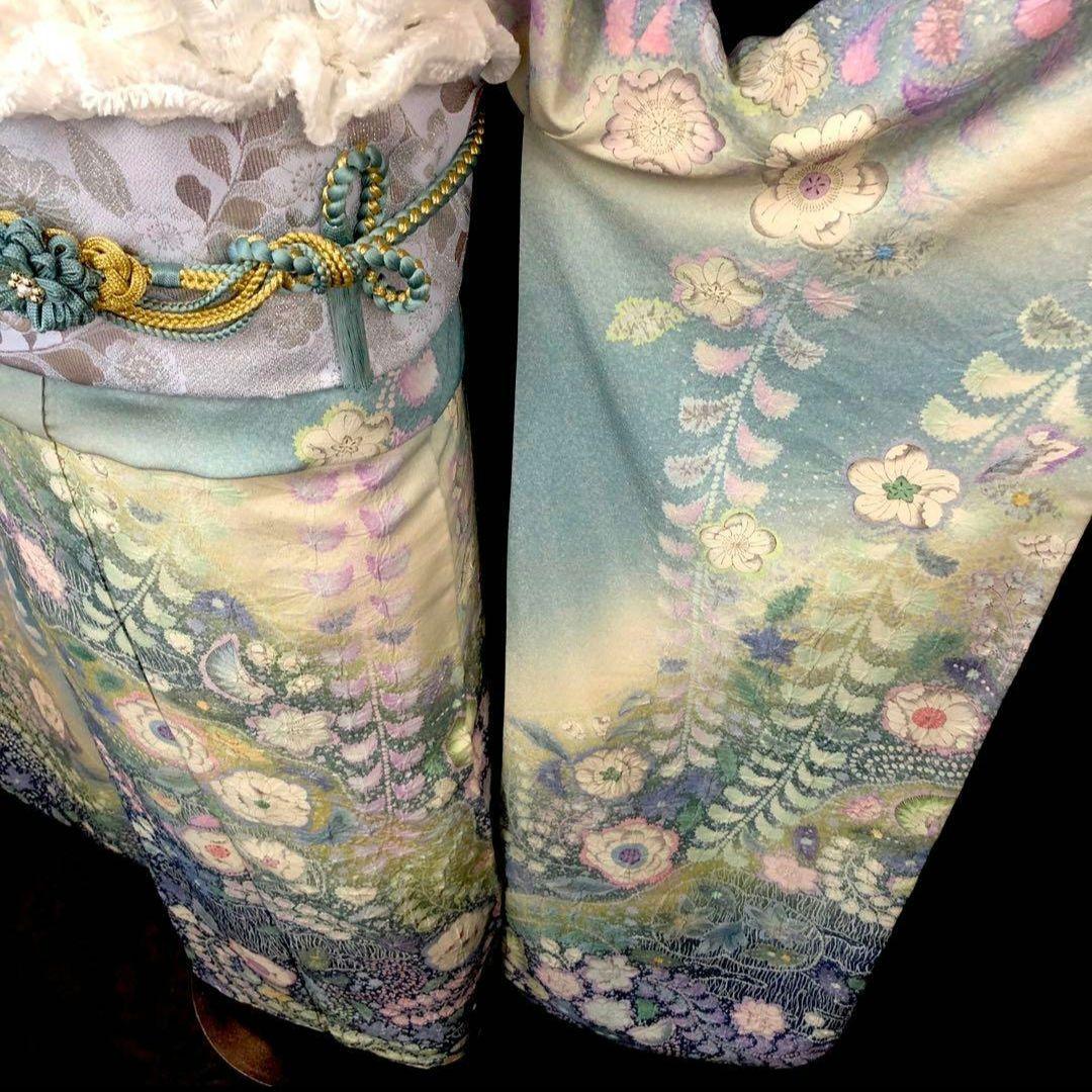 辻ヶ花振袖 1式セット 草履バッグ付き