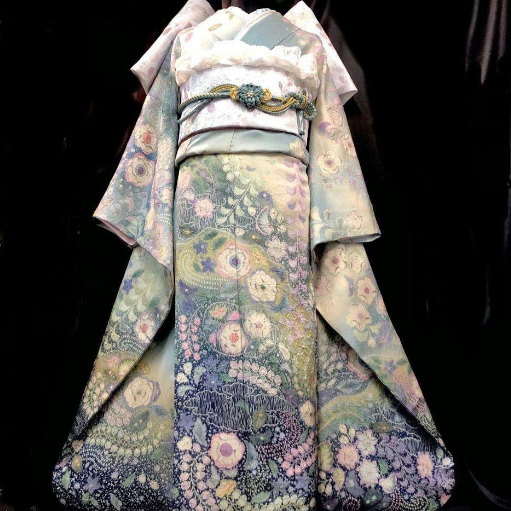 辻ヶ花振袖 1式セット 草履バッグ付き