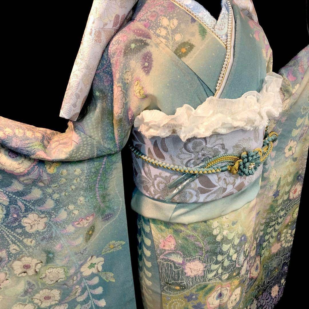 辻ヶ花振袖 1式セット 草履バッグ付き