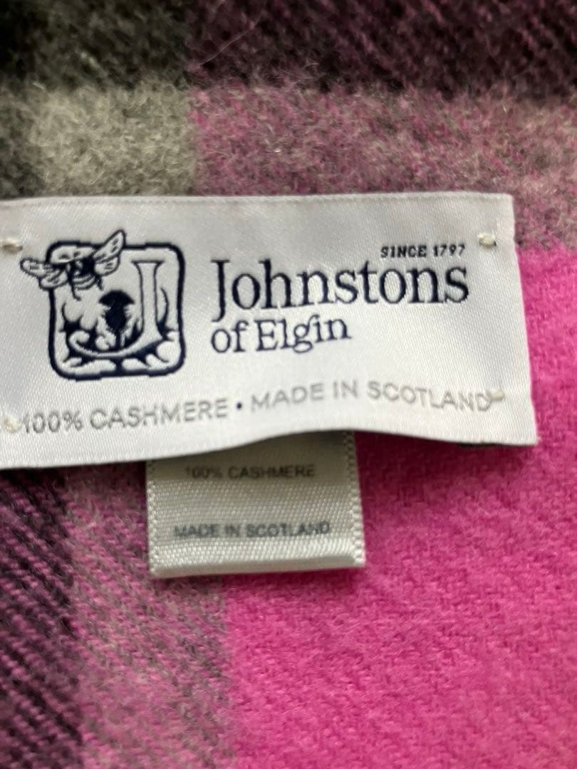 エストネーション別注 ジョンストンズ カシミヤストール ピンク
