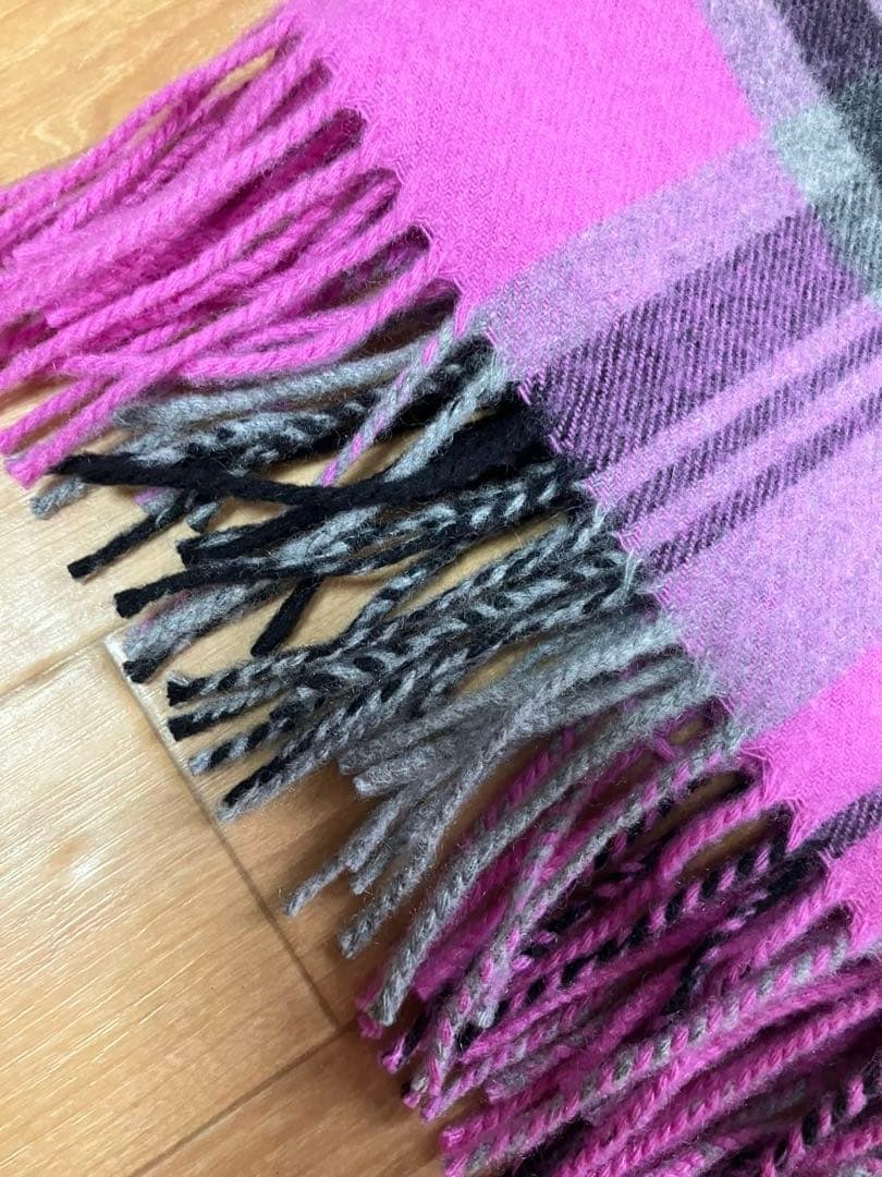 エストネーション別注 ジョンストンズ カシミヤストール ピンク