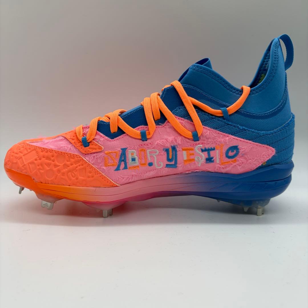 adidas 野球 スパイク ピンク 金具 26.5㎝ ミドルカット 軽量