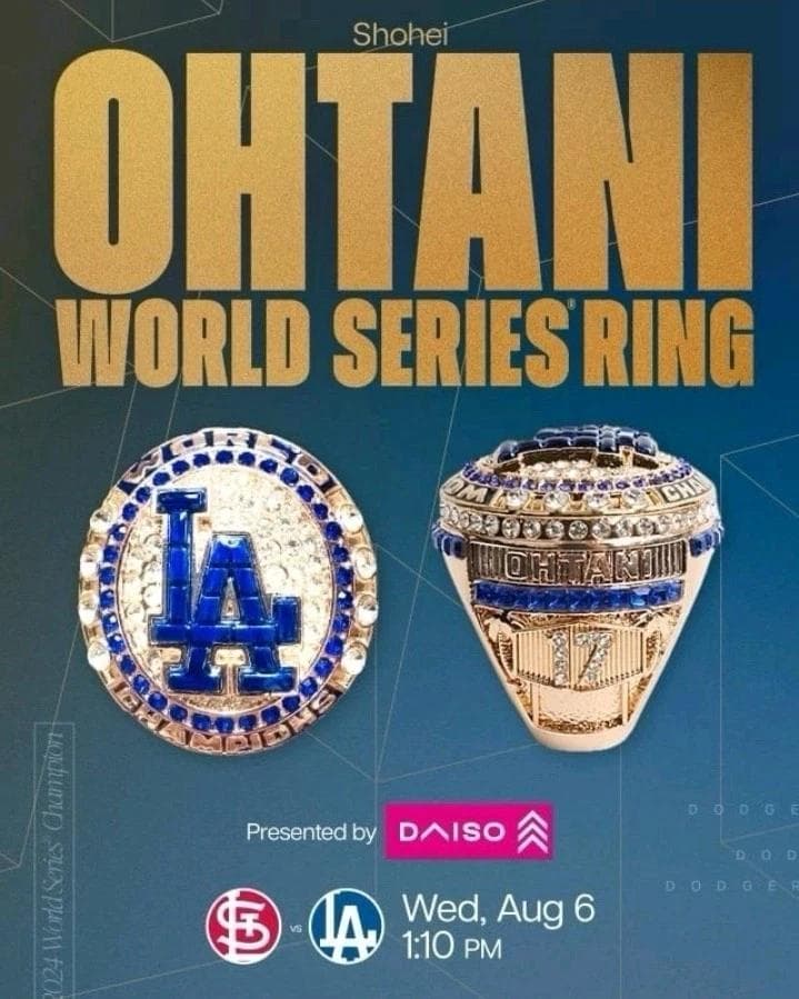 大谷翔平 ワールドチャンピオン リング スタジアム限定配布 LA ドジャース
