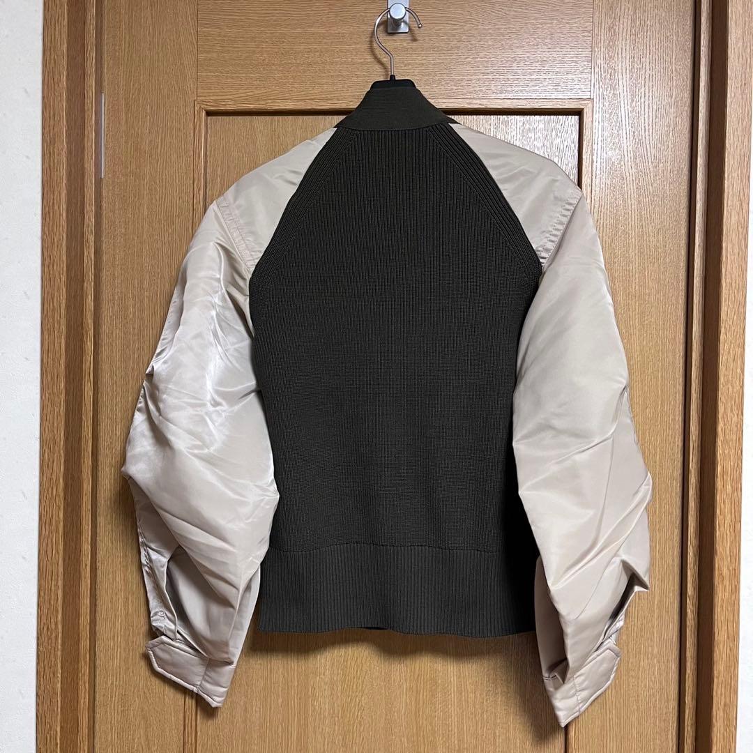 サカイ　ナイロンツイルミックスニットカーディガン