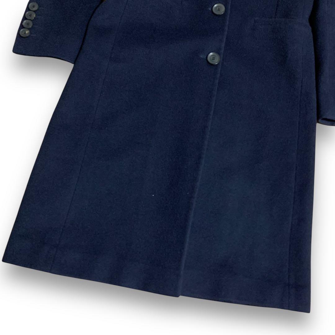 【極美品】 グッチ チェスターコート アウター ロング丈 Aライン ネイビー