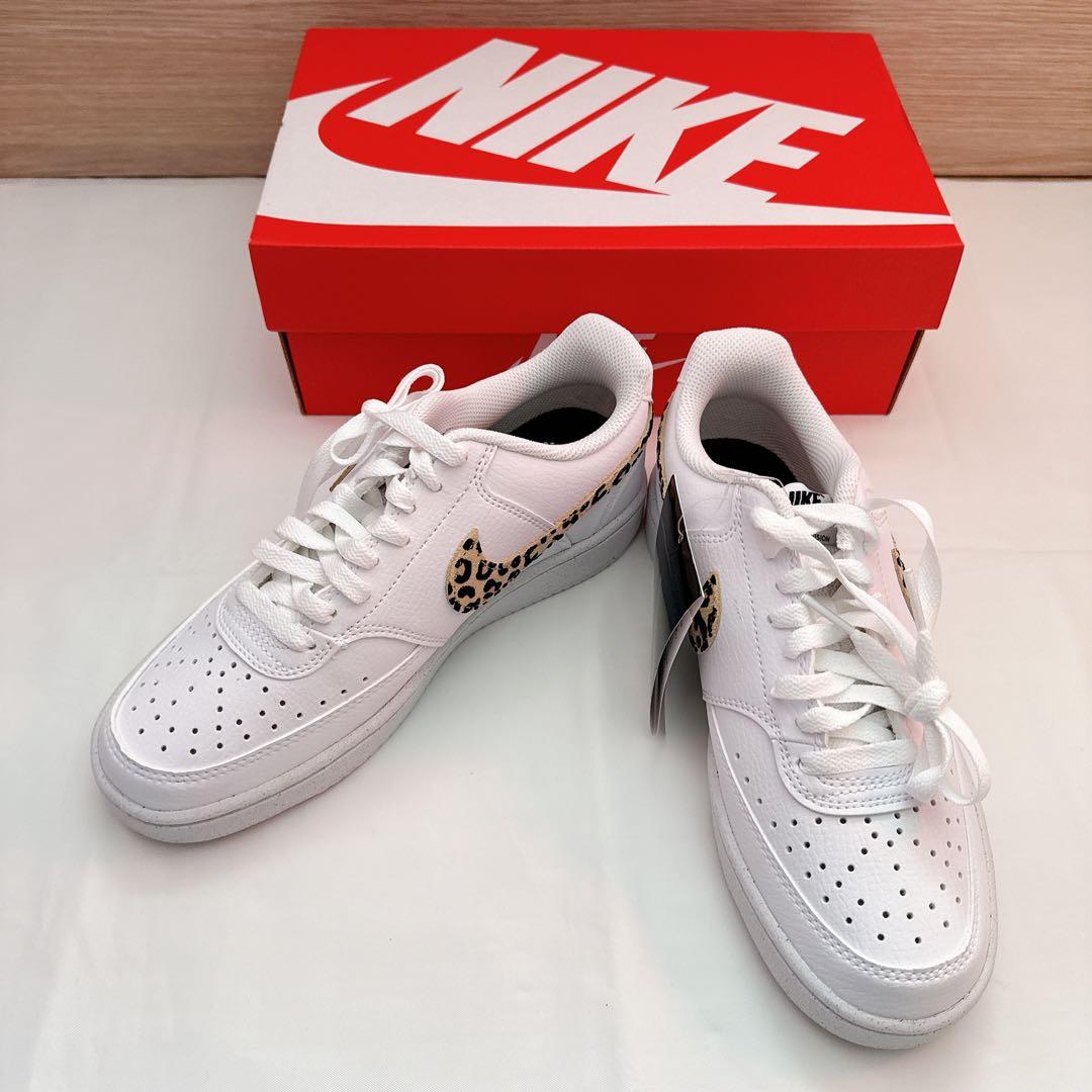 【新品】NIKE コートビジョンLO SE 24cm ヒョウ柄
