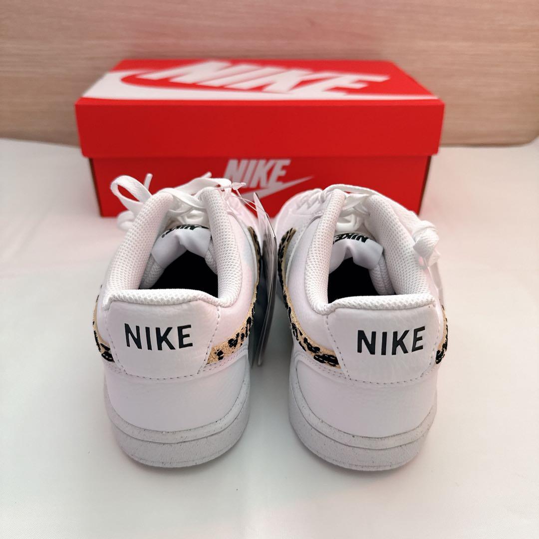 【新品】NIKE コートビジョンLO SE 24cm ヒョウ柄