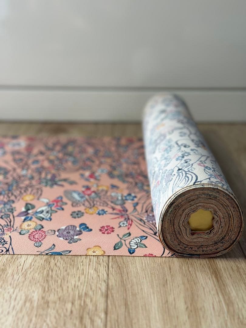 反物　琉球手ざし　古琉紅型　正絹　丹後　落款あり