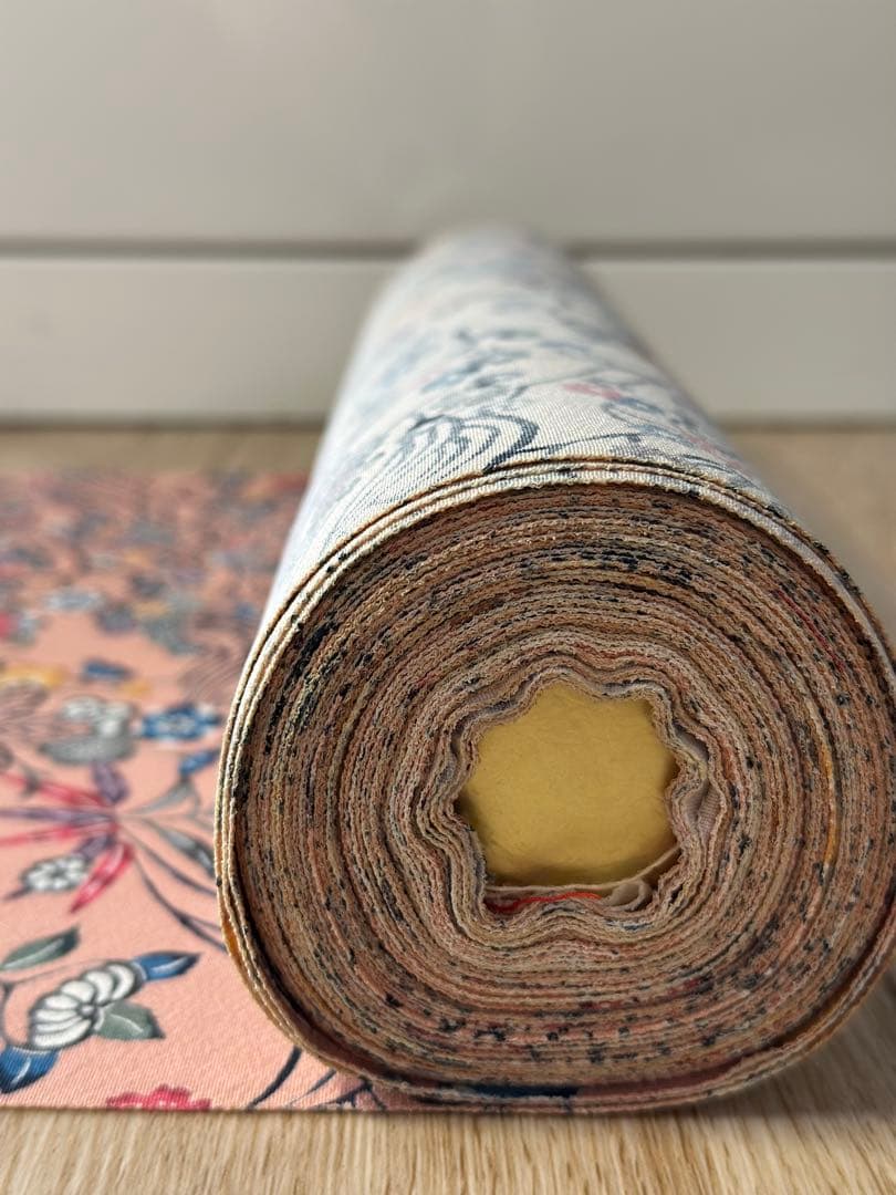 反物　琉球手ざし　古琉紅型　正絹　丹後　落款あり