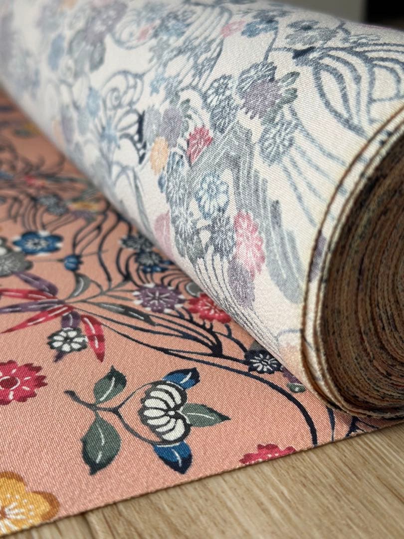 反物　琉球手ざし　古琉紅型　正絹　丹後　落款あり