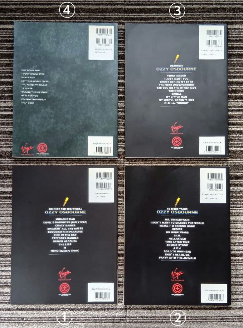 楽譜 オジー・オズボーン スコア ザック・ワイルド オクト出版社 まとめ売り