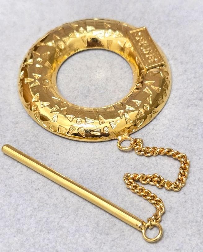 CELINE セリーヌ　CELINEロゴ　スカーフリング　箱付き　43178