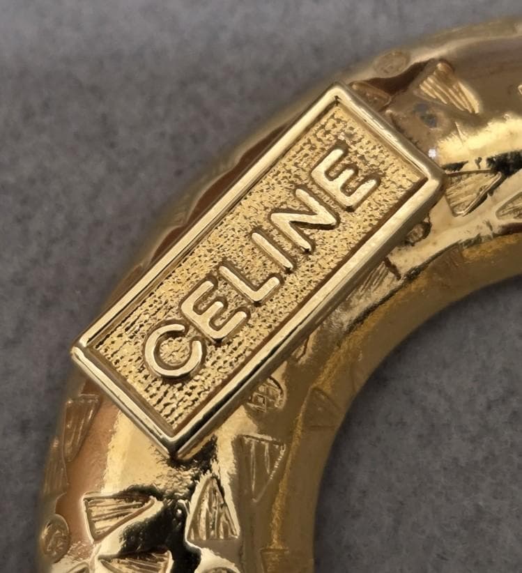 CELINE セリーヌ　CELINEロゴ　スカーフリング　箱付き　43178