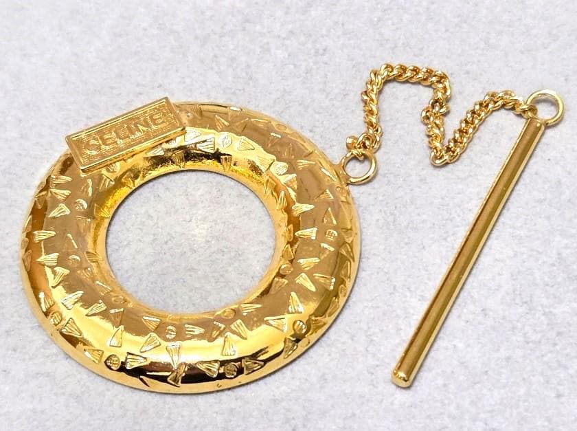 CELINE セリーヌ　CELINEロゴ　スカーフリング　箱付き　43178