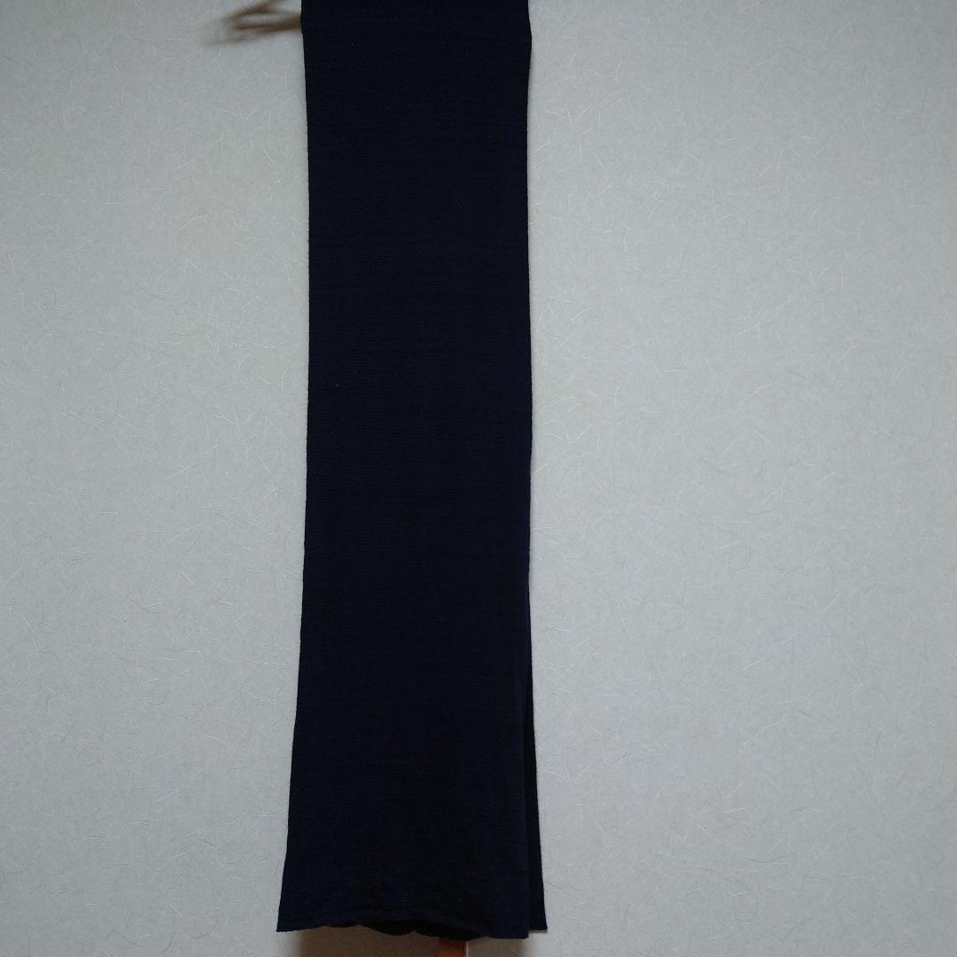 JOHN SMEDLEYメリノウール マフラー ダークネイビー×黒 ユニセックス